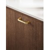 JIASENBAO 5 Pack Gold Cabinet Pulls 3" Hole Center Brushed