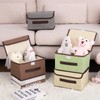 4 Pack Foldable Storage Boxes with Lids, Fabric Fabric Storage