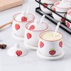 Mathew Hand-painted Strawberry Ceramic Seasoning Jar Condiment Pot Sugar Bowl
