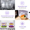 34pcs Glass Food Storage Containers with Lids Set, Airtight Glass
