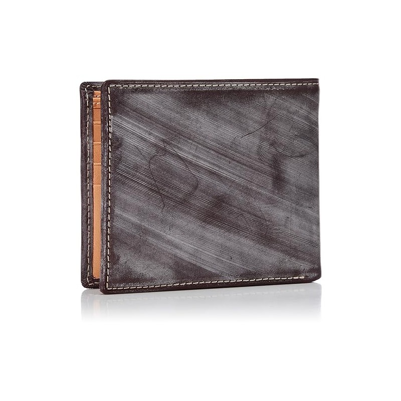 GORBE 91110 Bifold Wallet Bridle Leather Bifold Wallet, red (burgundy)