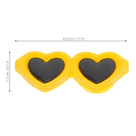[ibasenice] 40pcs Bracelet Charms Heart Sunglasses Charms Beads Cupcake Toppers Heart Sunglasses Bulk Accessories Jewelry Charms Dollhouse Sunglasses Mini