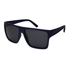 Edge I-Wear Square Sunglasses for Men Women Polarized Lens 1408-P-3(M.NAVY.sd)