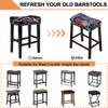 Bifaunvogel Bar Stool Cover Rectangle Set of 4 Printed Stretch