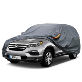 GUNHYI Premium Car Cover Custom Fit Honda Pilot (2008-2024), 16 Layers Heavy Duty Car Cover Waterproof All Weather with Zipper Door for Sun Rain Snow Dust Uv Protection