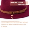 Lisianthus Men & Women Vintage Wide Brim Fedora Hat with