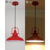 Woholitable Farmhouse Pendant Lighting for Kitchen Island,Red Pendant Light with