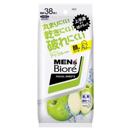 Men's Bioré Facial Cleaning Sheets, Fresh Apple Scent, Desktop Type, 38 Sheets