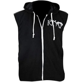 INVO SELL UP W.W.E RKO Wrestler Randy Black Cotton Wrestling Hoodie Hooded Orton Vest Men (US, Alpha, XX-Small, Regular, Regular, Cotton)