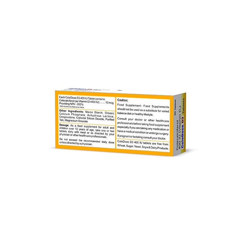 Vitamin D 400 IU –Equivalent to 10 mcg - ColeDose