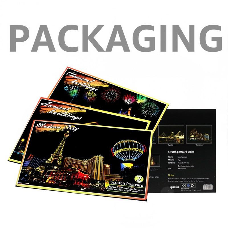 Scratch Art Paper, 12 Sheets Scratch Cards & Scratch Drawing