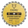 FOXBC 8" Carbide Stacking Dado Blade Set for SawStop, Jet,