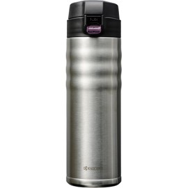 Kyocera MB-17FSS-AZ CERAMUG Water Bottle, Ceramic Coffee Bottle, 16.9 fl oz (500 ml), Quick Detach Type, Inner Ceramic Treatment, Vacuum Insulated Construction, Hot and Cold Insulated, Silver
