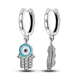 MULA 925 Sterling Silver Drop Dangle Earrings for Women Lightweight Hoop Earrings Fashion