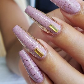 Dan's Nails 15ml Pink Crackle for Gel Polish. Soak Off UV/LED for Professional Salon Manicure or Home Nail Art Shatter Effect (Pink)