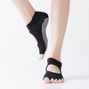 Women's Non-Slip Five-Finger Pilates & Yoga Toe Socks Size/White 3ea