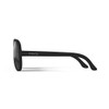 REKS Satin Touch Black Aviator with Silver Mirror Polarized lens
