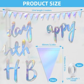 Happy Birthday Garland Colourful Happy Birthday Banner Garlands Birthday Glitter/Metallic for Birthday Party Birthday Party Birthday Banner Baby Shower Adults and Children