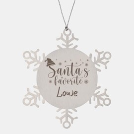 Christmas Ornament for Lowe Snowflake Engraved Ornament Santa Favorite Lowe Christmas Unique Gifts for Lowe Coworkers Colleague, Inspirational Lowe Xmas Holiday Thank You Gifts for Men Women