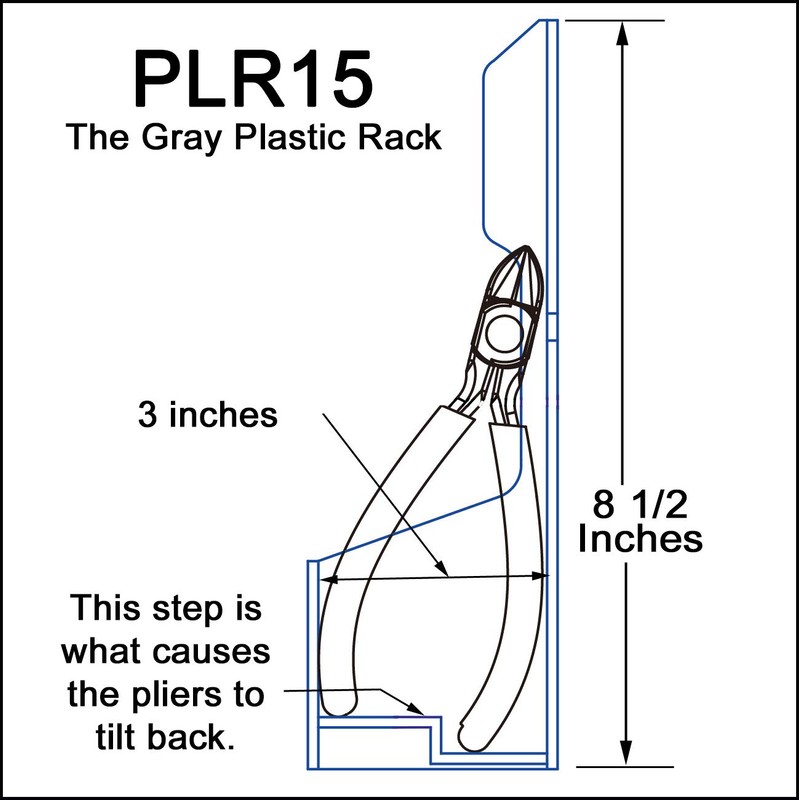 Plyworx Pliersrack PLR15 Plier Organizer - Sturdy Plastic 15 Pliers