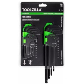 HOCHSTE Allen Key Set - 18 Piece Hex Key Set - Anti-Slip and Easy Reach Design with Advanced Ball End and Precision Machined Tips for Easy Fixing Black