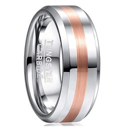 TUNGSTORY Men's Women's Tungsten Carbide Wedding Band Engagement Ring Size 9