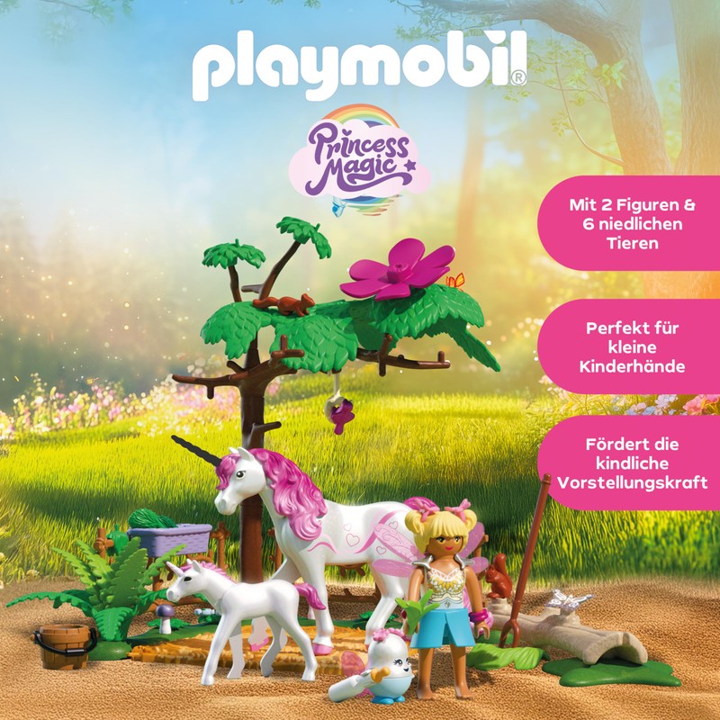 PLAYMOBIL Magical Unicorn Hutch for Mum and Foal