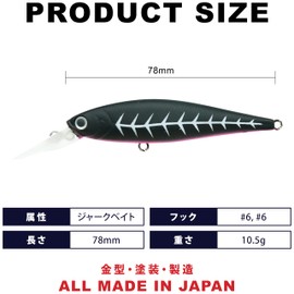 Lucky Craft SW Bee Freeze 78LB S - Namisu Collaboration Color LUCKY CRAFT ESG Saltwater Lure Minnow Sea Bass Chinu Yellow Sea Bream Flounder Fishing Lure (3314 Bone Magic)