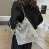 Meliyya Sequin Shopper Tote Bag Shoulder Bag Shiny Shoulder Bag