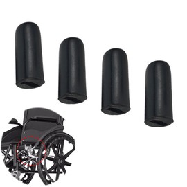 DeaHea 4 Pack Folding Wheelchair Brake Handle Rubber Tips Replacement Flat Type Wheel Lock Handle Cover Grips Tip for Lightweight Wheelchair with Swing-Away Footrests Folding Transport Wheelchairs