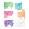 Paper Frenzy Watercolor Appreciation Thank You Note Cards and White