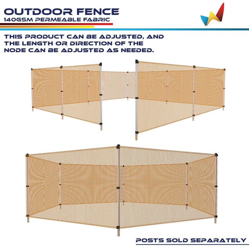 Windscreen4less Outdoor Garden Fence Mesh Netting Roll Temporary Fencing for