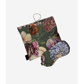 Luxuriöse Schlafmaske aus Baumwoll-Satin – Weiche, hautfreundliche Augenmaske mit Lichtschutz & eleganter Reisehülle – Perfekt für zu Hause & unterwegs – DecoFlux (Gartenmoos)