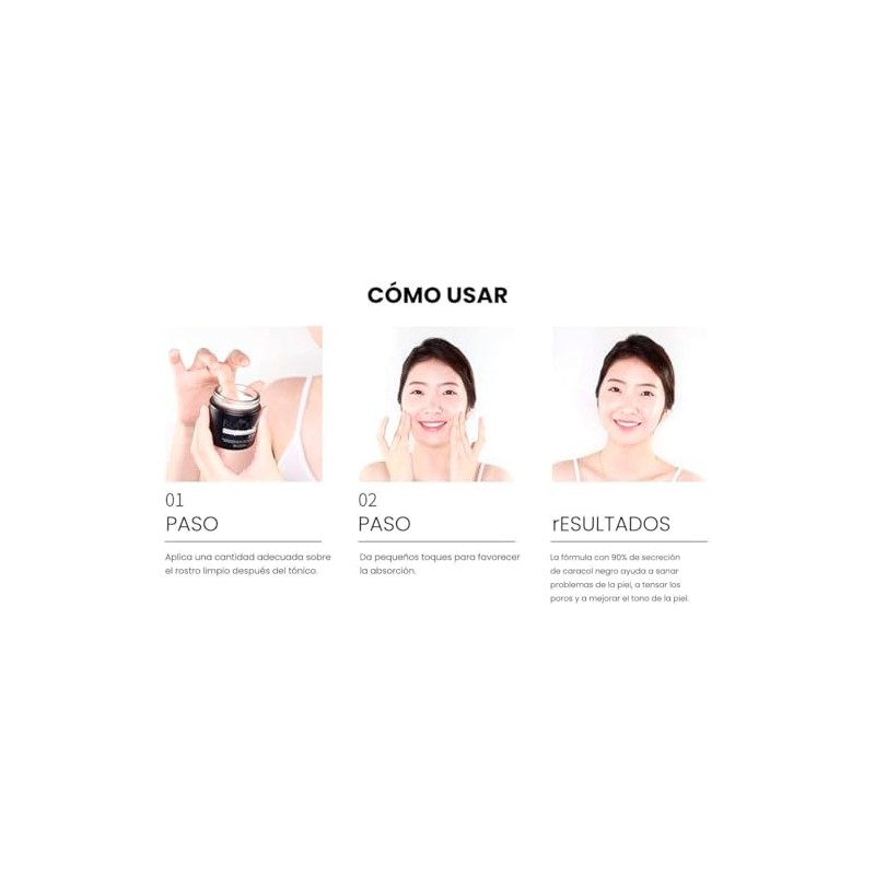 Mizon Crema Hidratante Facial Black Snail All One Baba Caracol