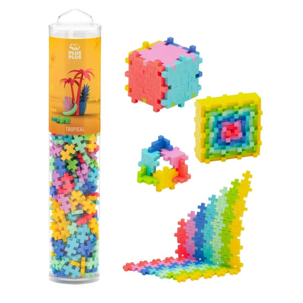 Plus Plus Tropical Mix Building Blocks 240 Pieces Stem Toy