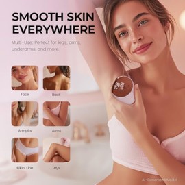 PRITECH - Maquinillas de afeitar eléctricas para piernas de mujer, afeitadora eléctrica para mujer | 6D Easy-Clean Travel Body Shaver, LED Display, We