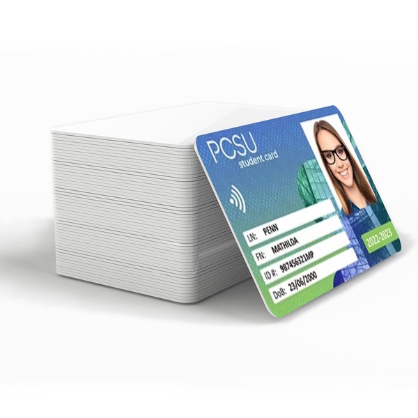 Pack of 50 PVC Plastic Cards Blank Credit Card ID