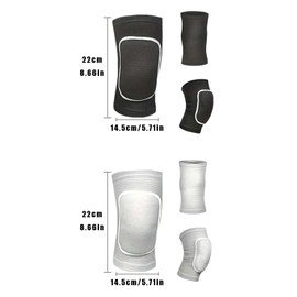 tintoke 2 pairs Volleyball Knee Pads,Youth Volleyball Knee Pads,Knee Pads Volleyball for Men Women,Knee Pads,Volleyball Knee Pads for Women Men, for playing ball, running, dancing, etc (Black+Gray)