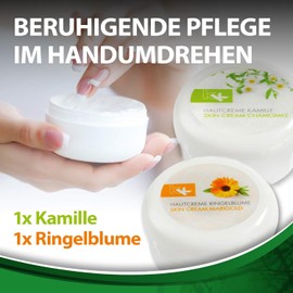 KK Skin Cream Body Cream 2 x 100 ml Tin 1 x Chamomile + 1 x Marigold