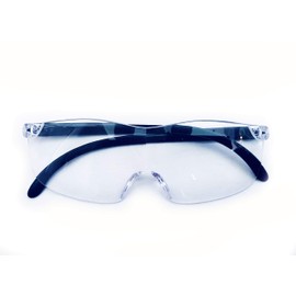 Magnification 2.0x Magnification, Glasses-type, Borderless Magnifying Glasses, Black Frame, Magnifying Glasses for those who are tired of having difficulty seeing small letters in newspapers or