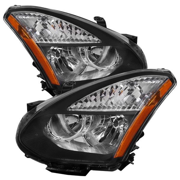 Carpartsinnovate For 08-13 Black Headlights Lamps Turn Signal Left+Right