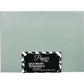 Hilroy Papier Colored Invitation Envelopes, Size A7, Pack of 10, Silver (32036)