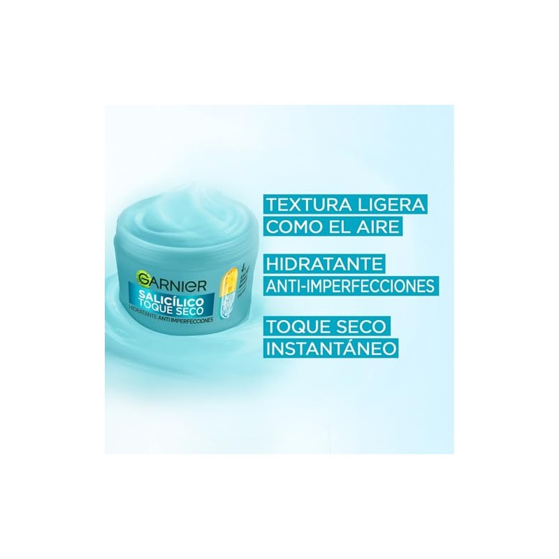 Garnier Crema Hidratante Facial Toque Seco Anti Imperfecciones Acido Salicílico