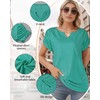 AURUZA Short Sleeve Shirts for Women, V Neck Summer Tops