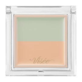 Visee Color Duo Trick Concealer 06 Green Trick (Light Beige) Concealer Reddish Cover Compact Green Multicolor 2.5g