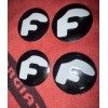 Forgiato center cap logo decal emblem sticker black with White