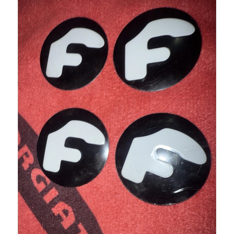 Forgiato center cap logo decal emblem sticker black with White