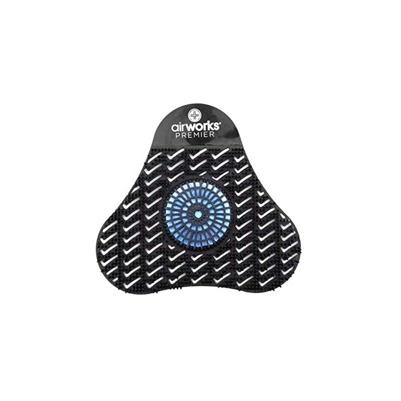 AirWorks AWSP235 Premier Urinal Screen with Block, Midnight Sky, Black,
