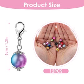 Pack of 12 Stitch Markers with Lobster Clasp, Stitch Marker, Beads, Stitch Markers, Knitting Accessories, Knitting Crochet Tools for DIY Handmade Bracelet, Necklace, Zipper Tab