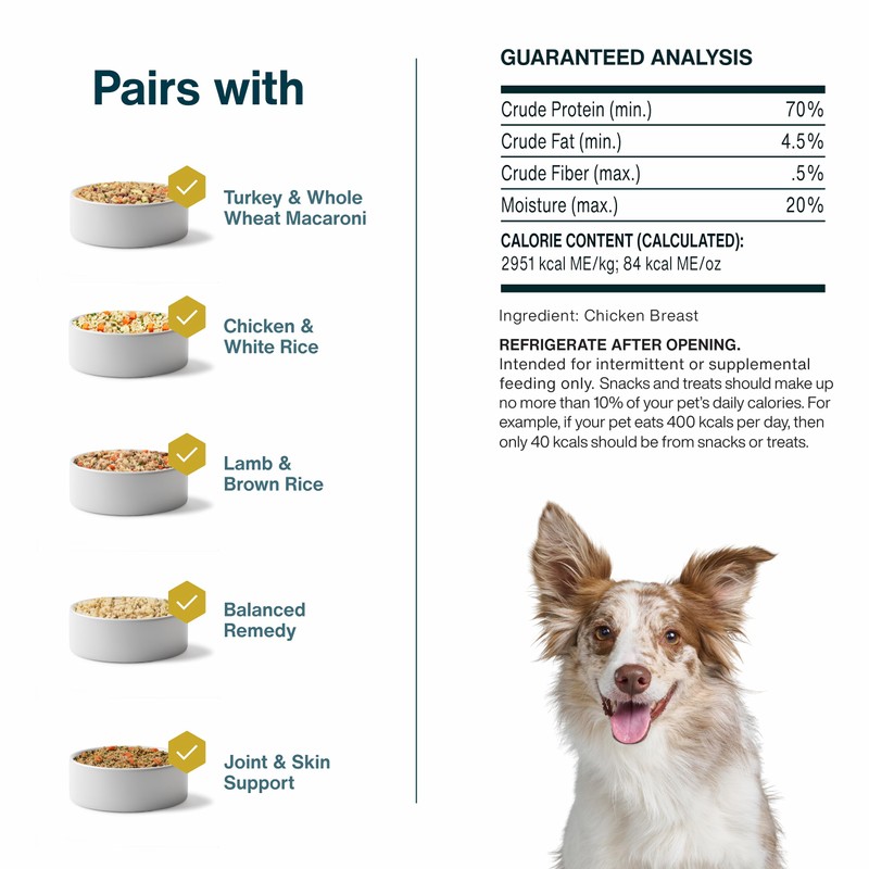 JustFoodForDogs Snack for Dogs, Single-Ingredient Chicken Healthy Dog Treats, 18